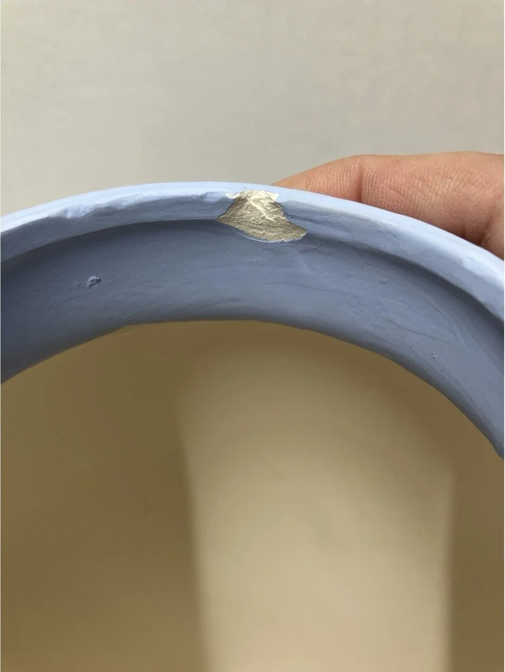 Handmade Sky Blue Ceramic Floral Ginger Jar with Lid